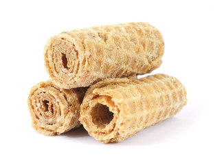 Rolled waffle cookies