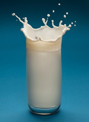 Splash of milk from the glass