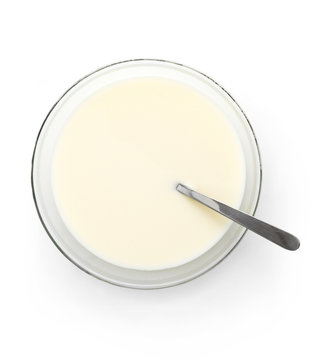 Milk plate with spoon