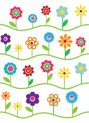 Naklejki  Seamless floral pattern
