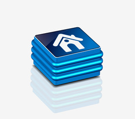 3d glossy home icon