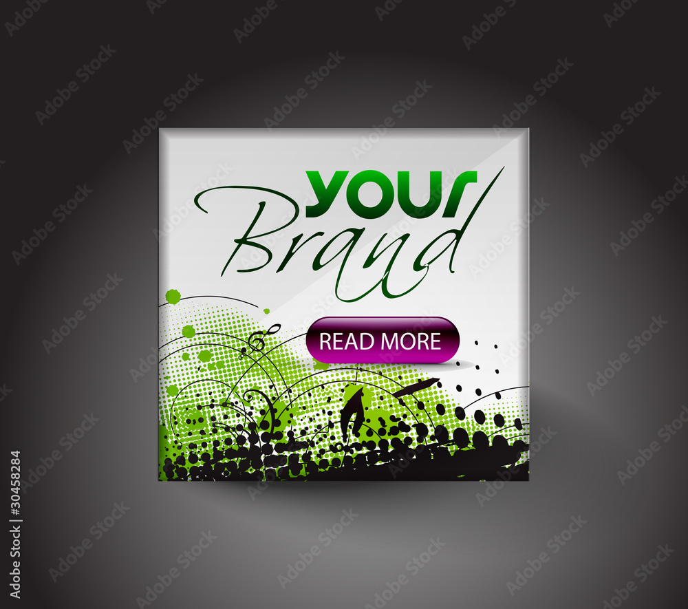 Wall mural advertise layout design template