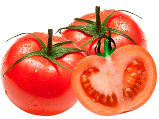 Tomato isolated on white background