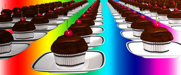 muffin dolce pasticcino 3d