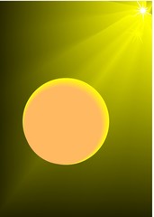 The vector sun and planet