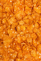background of goldish corn flakes