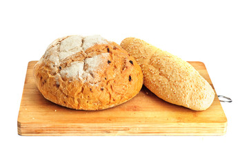 Two fresh breads