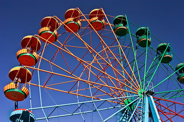 Ferris Wheel on a blue sky