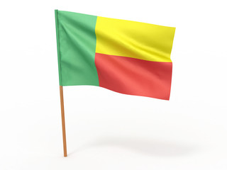 flag fluttering in the wind. Benin