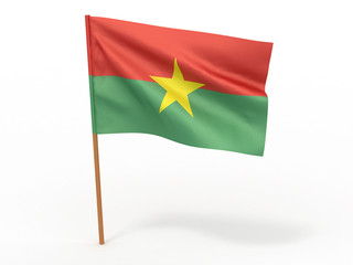 flag fluttering in the wind. Burkina Faso
