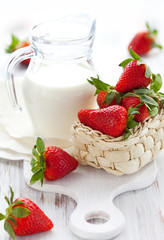 Strawberry and milk