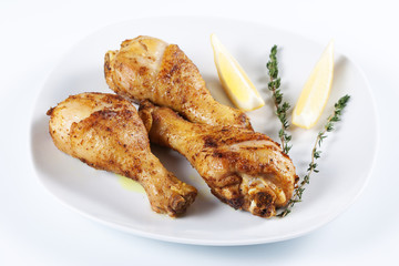 Roasted chicken legs