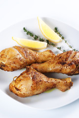 Roasted chicken legs