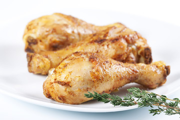 Roasted chicken legs