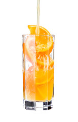 juice splash in glass