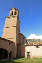 Fototapeta na wymiar Parish church Miravete de la Sierra vilage Teruel Spain