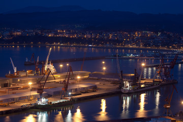 Fototapeta na wymiar Port Bilbao, Santurce, Bizkaia, Hiszpania