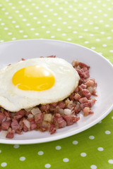 Egg on Corned Beef Hash
