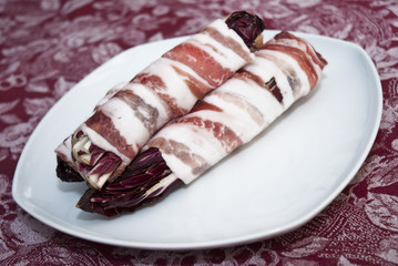 Radicchio rosso e pancetta