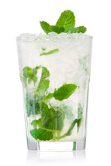 Mojito cocktail isolation on a white