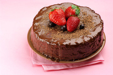 Homemade chocolate cake