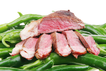 meaty food : roasted red meat steak