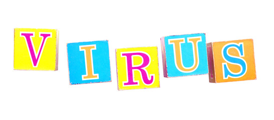 Alphabet blocks forming the word 