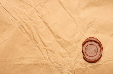 empty wax seal on old paper