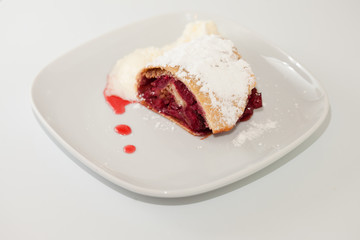 cherry strudel closeup