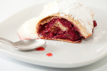 cherry strudel closeup