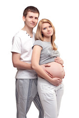 Young pregnant couple