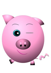 cochon clin d'oeil