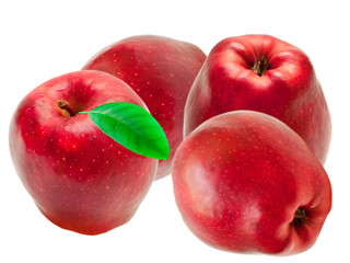 red apple isolated on white background
