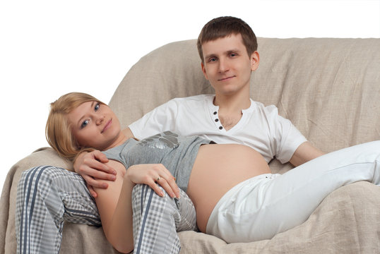 Young pregnant couple