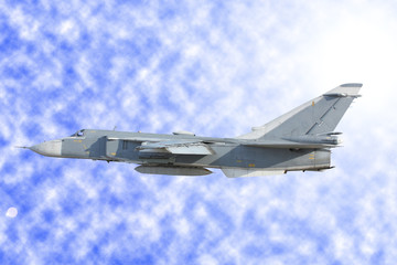 Military jet bomber Su-24