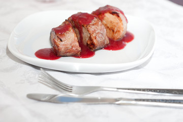 Dish from a pork cutting