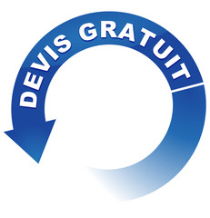 devis gratuit sur vignette fléchée bleue