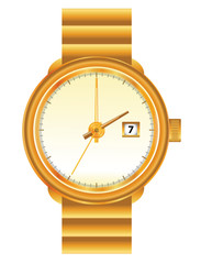 Golden wristwatch