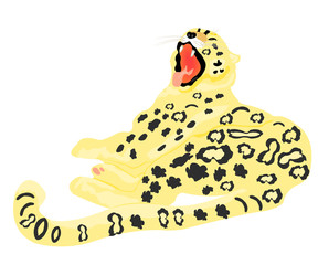 Illustration of the snow snow leopard