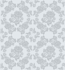 Seamless ornament floral, gray