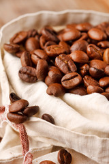 Coffee beans in sack