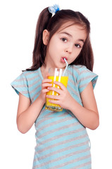 Girl drinking juice © DenisNata