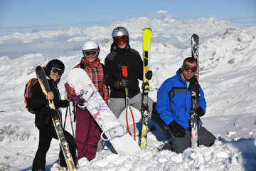 people group on snow at winter season