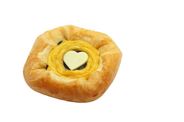 closeup blueberry danish bun