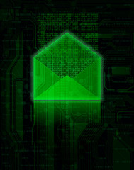 Abstract illustration of email. Eps 10 vector.