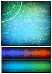 technology theme vector backgrounds. Eps10