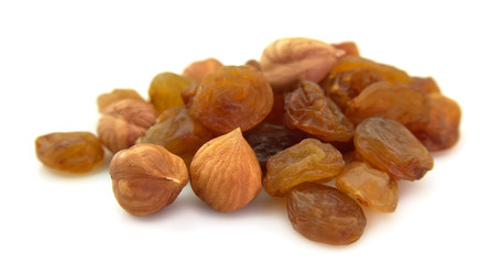 Heap of raisin and filbert
