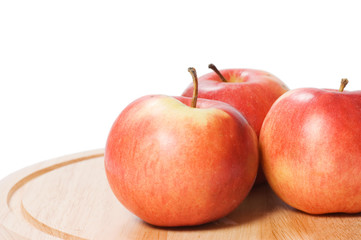 Red apple isolated on the white background