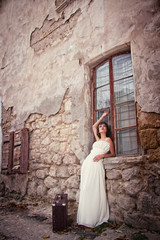 Portrait Of Young Women in retro style.