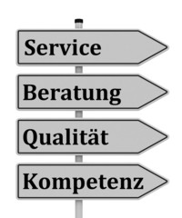 Service, Beratung, Qualität, Kompetenz